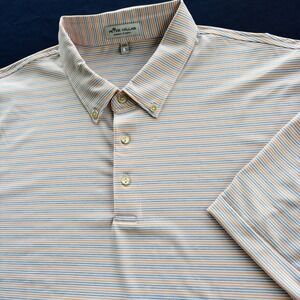 Peter Millar Summer Comfort Polo Shirt XXL Striped Four Bridges Golf 2021 Event